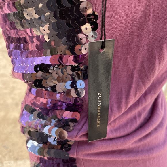 BCBGMaxazia Sequin Dress Women Medium Pink BCBG - Picture 3 of 5